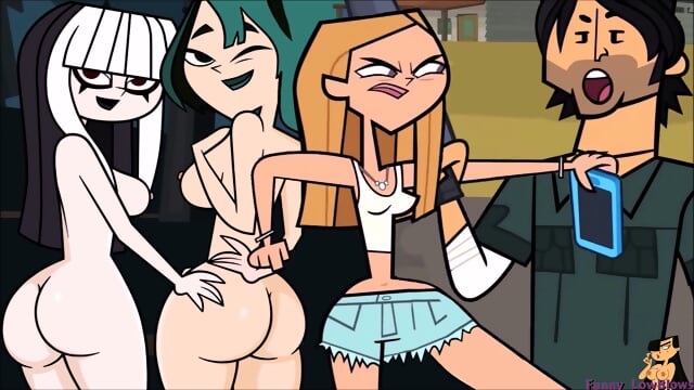 tough woman AXEL Ballubusting boy TOTAL DRAMA island kick in the balls