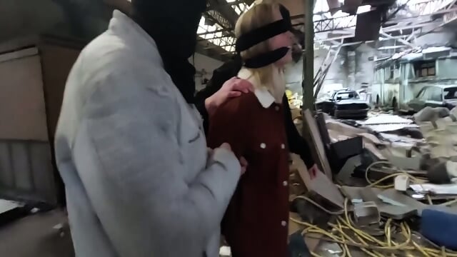 Girl Blindfolded And Cleavegagged  Kinky4Ever