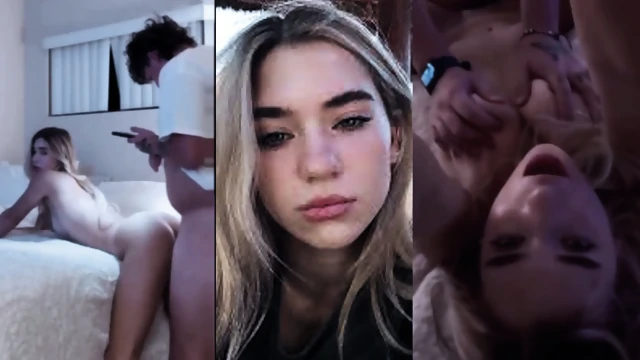 Stupid Blonde Whore Makes Porn With Ugly Frat Boy