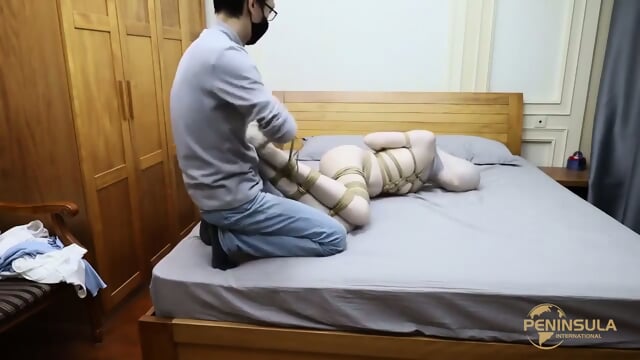 Cocooned Girl In Rope Bondage  Kinky4Ever
