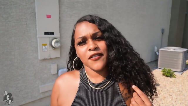 Ms Le Shenel - Big Booty Ebony Neighbor Fucks Married Man And Cums Hard  slow