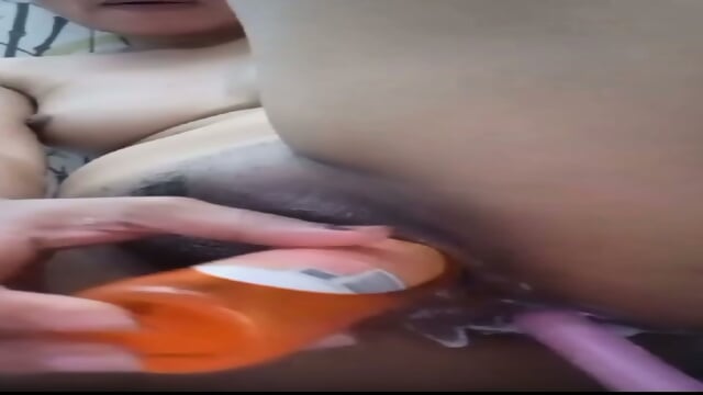 Asian Indonesian Slut DIYILINA's Vaginal And Anal Penetration Masturbation 3