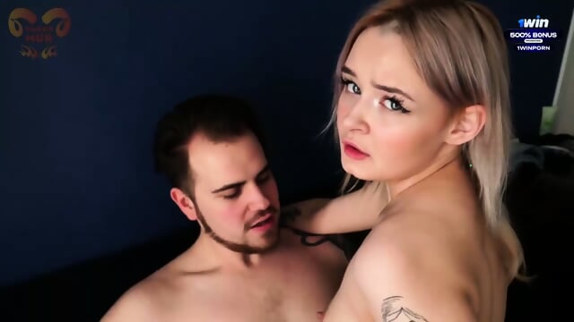 Cuckold wife brings small platinum-blonde for a insane ride in front of the window. XXX!