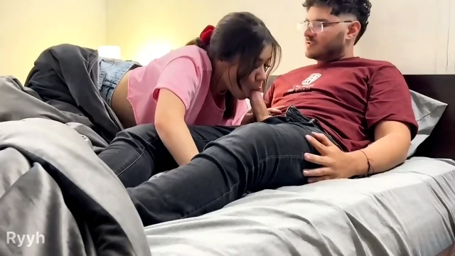 Sister-in-law sits on my face and gives me a blowjob before cock riding