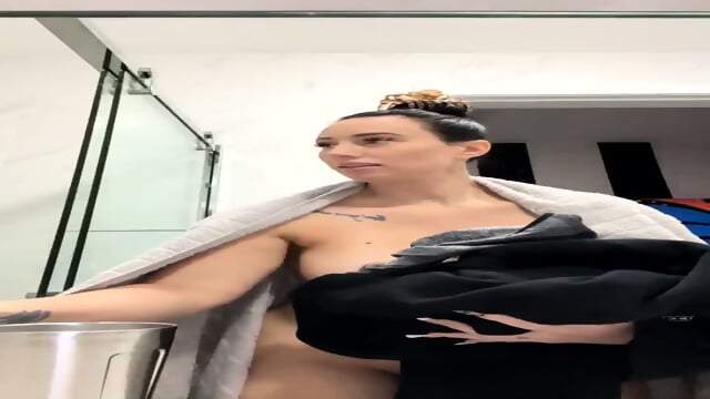 Older woman in bathtub