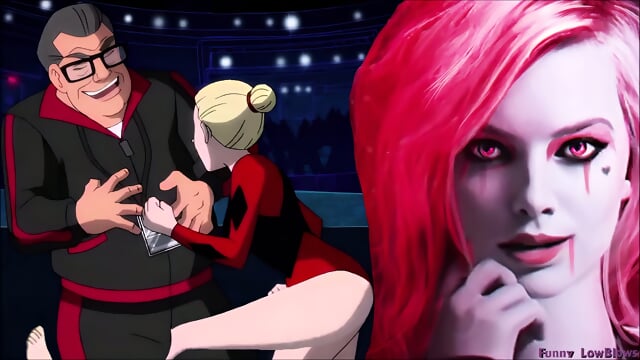 kick in the balls HARLEY QUINN ballbusting dad TV serie anime nutshot