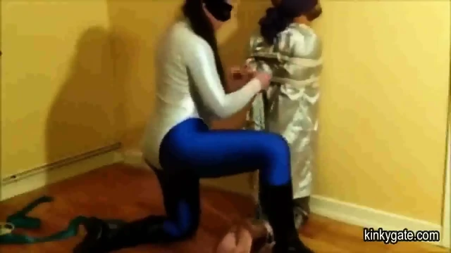 Spandex and hogtied (Amateur Femdom with Jade)