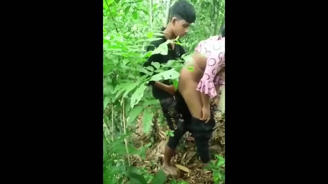 Naked Bangladeshi girl in jungle get fucked in group