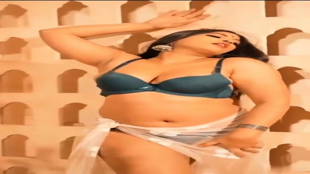 Anjali Gaud White Grey Saree Uncut