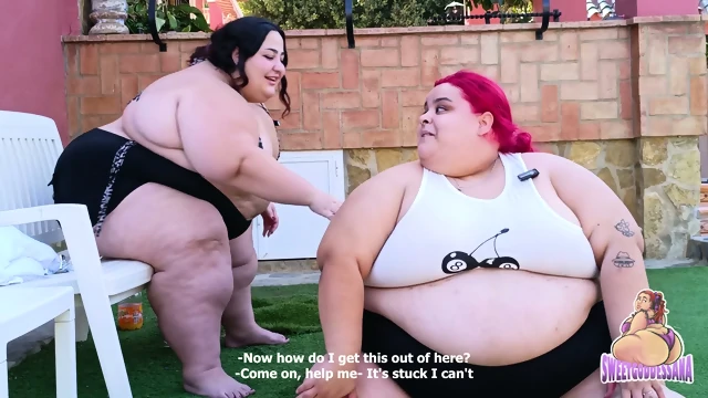 SSBBW FatVenusBelly Helps Immobile Soon Workout