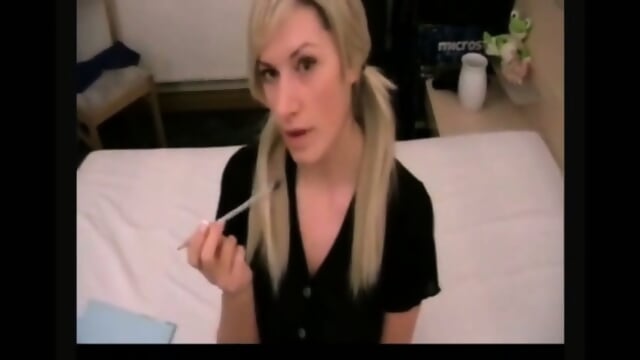 German Amateur Blonde Blowjob: VERSAUTES MAEDCHEN's First Time!