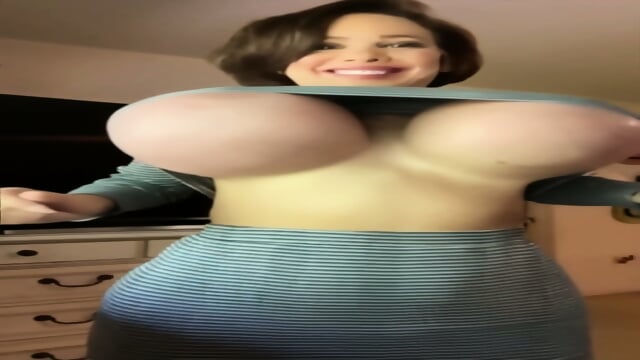 Bouncy silicone tits slomo