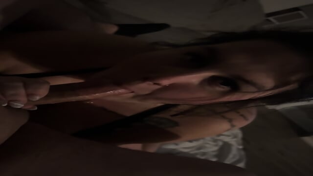 Sexy bbw milf loves sucking white cock