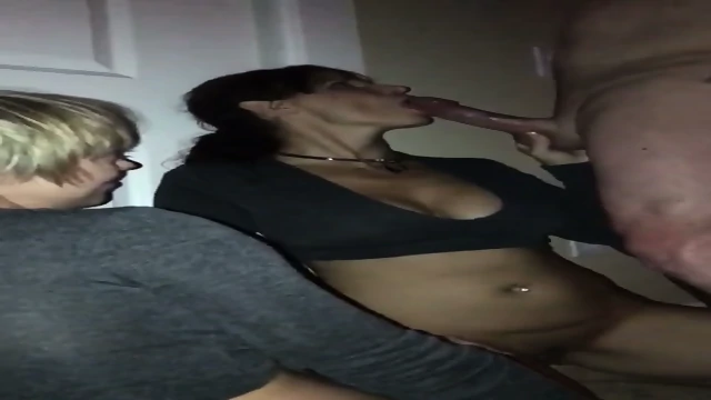 Dee Williams and Syren De Mer suck a guy’s cock