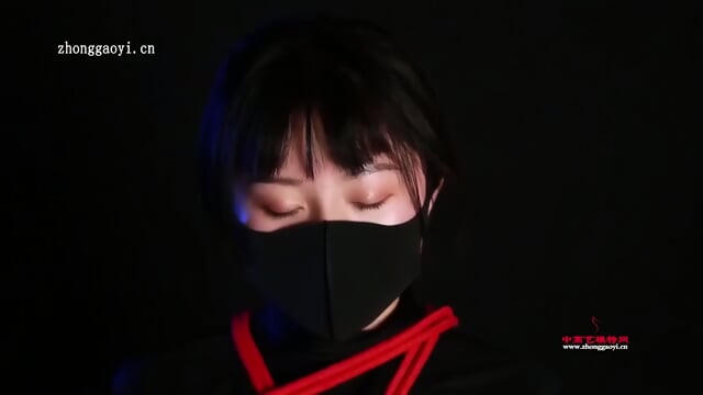 Ninja Girl Tied In Red Ropes  Kinky4Ever