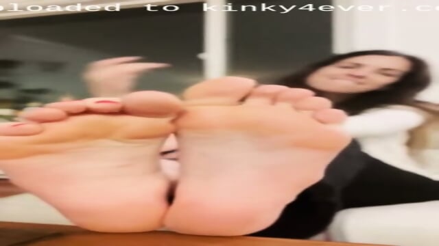 Gorgeous Brunette Showing Off Her Pretty Feet And Toes On The Sofa  Kinky4Ever