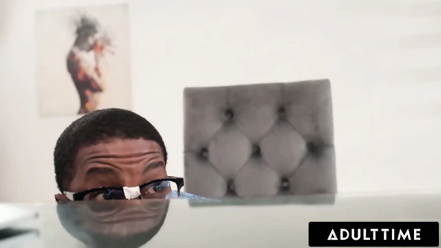 ADULT TIME - Redhead Stella Luxx CAUGHT IT Nerd Masturbating While Watching Her Pussy Under Table