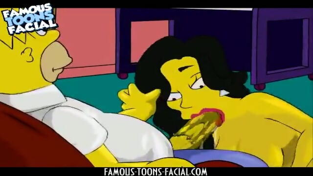 Homer's from Simpsons sweet threesome with Marge & Julia