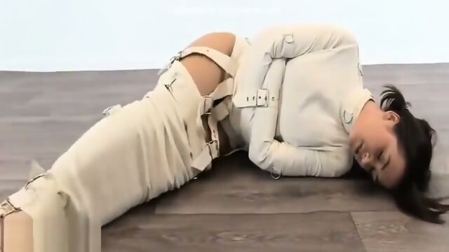 Girl Trapped In Straitjacket And Leg Binder  Kinky4Ever
