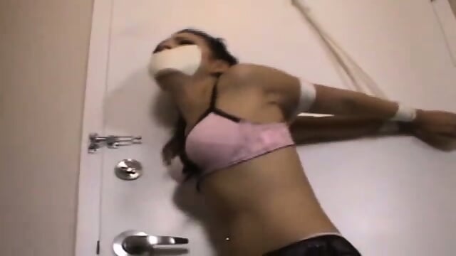 Microfoam Gagged Strappado In Pink Lingerie  Kinky4Ever