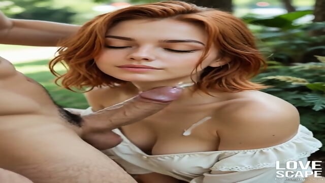 Redhead Blowjob In the Park