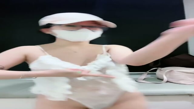 ( TELEGRAM : GEXCOM ) Miss Zoe Lingerie Putih Mode Binal Nungging Sodok