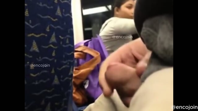 Encoxada dickflash grope cum ass