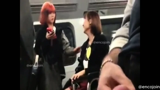 Encoxada dickflash grope cum ass