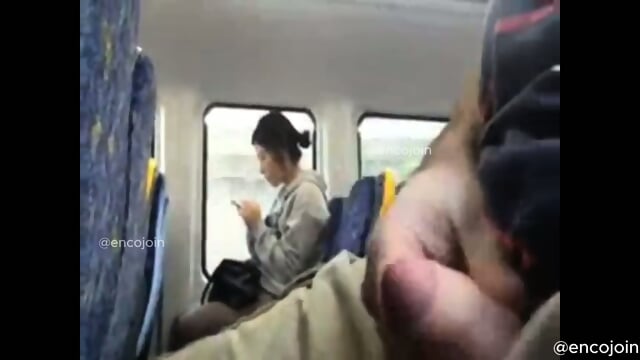 Encoxada dickflash grope cum ass