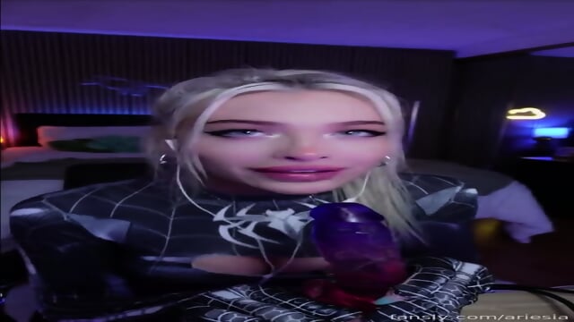 Ariesiatv_Spidergirl_ASMR_JOI_Dildo_Blowjob_Video_Leaked_-_XXBRITS