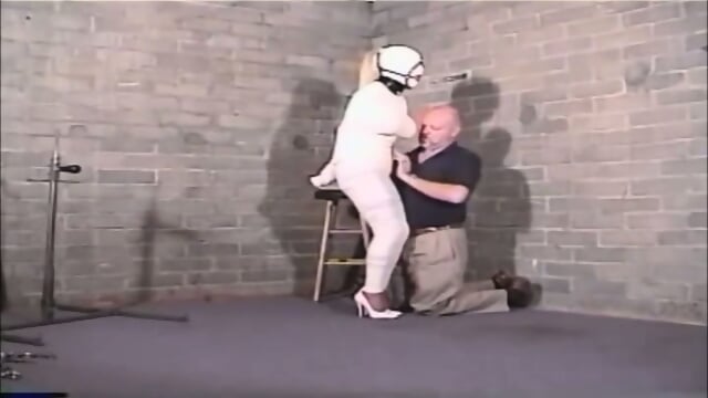 Blonde Mummified Standing  Kinky4Ever