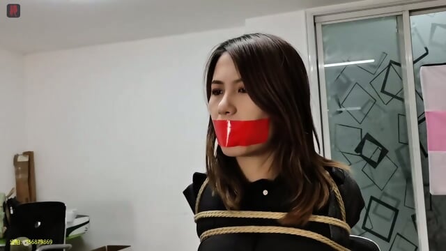 Asian Business Woman Chair Tied  Kinky4Ever