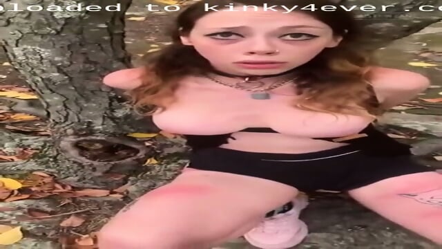 Outdoor Bondage - Tied To A Tree  Kinky4Ever