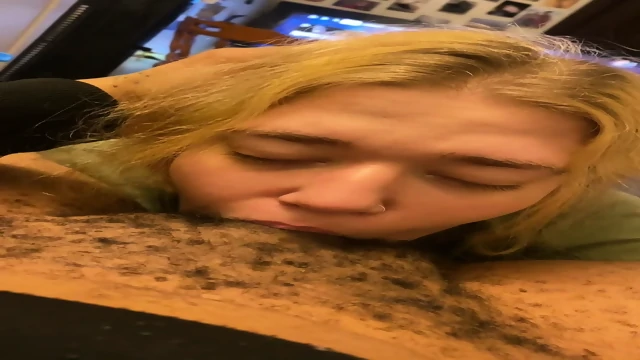 Fat Blonde Eats Up BBC