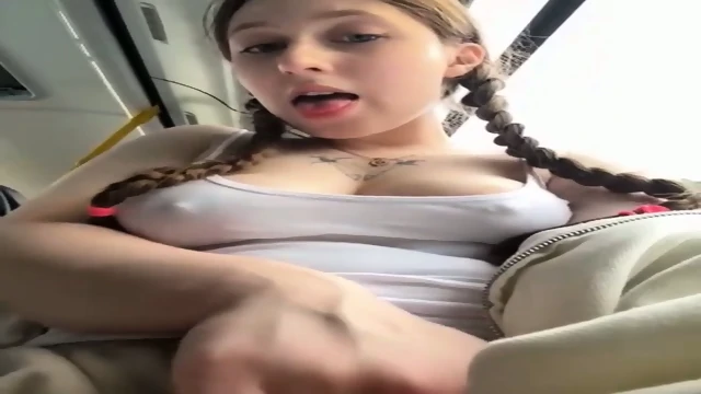 Cutie Masturbates In The Train
