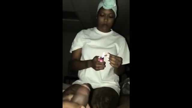 Black Amateur Sucks a Big Dick