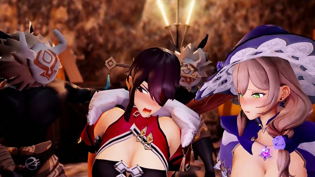 Genshin Impact - Lisa and Enemy