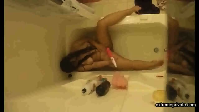 watching stepdaughter showering, shaving and toying