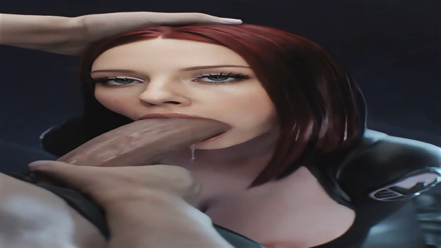 Black widow deepthroat and titty fuck