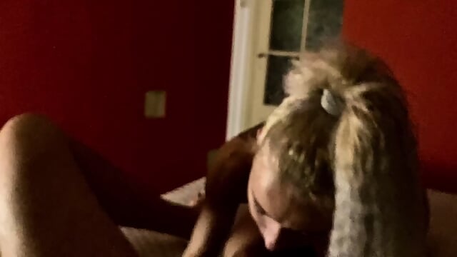 The best blowjob hard and deep ever beautiful girl Blond