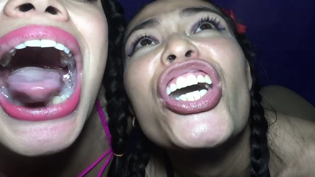 SARAI + VIOLET PIGTAIL GIRLS BLOWJOB 220706B 2 GIRLSREAL STEPSISTERS VERY CRAZY KINKY