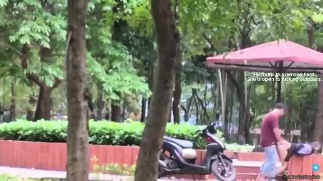 Training nerd- fucking outdoors