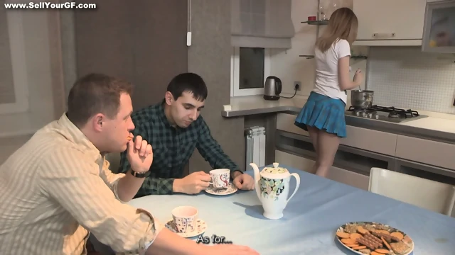He Offered His GF As A Dessert On A Kitchen Table (SYGF)