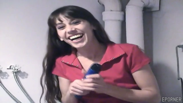 Attractive Girl Uses Blue Dildo