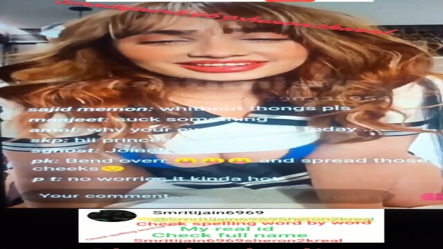 Aditi Latest Live Blue Dress School Girl