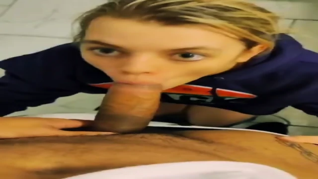 Blonde Teen Fucking BBC In School’s Bathroom At Night
