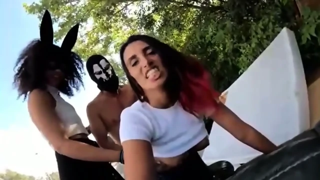 French Threesome Parking Fuck