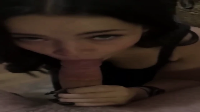 College Cutie Sucks Stranger At Home