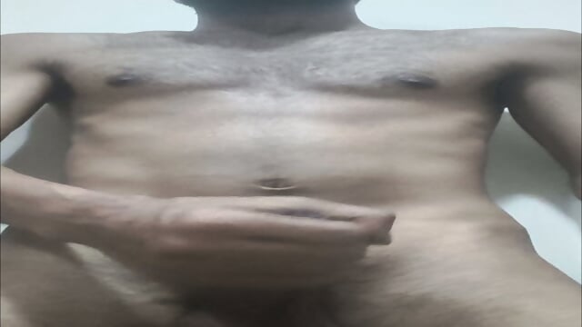 Solo Male Masturbation for Women - Hot Indian Desi Guy from Mumbai India Standing Naked Jerking Off to Big Cumshot