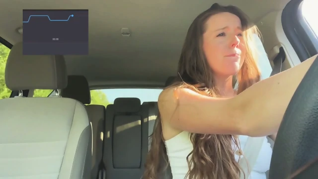 Lush Babe Has Orgasms Galore with Sex Toys in Drive-Thru